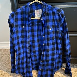 SO brand blue and black flannel